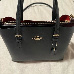 Coach Mollie Black Leather Tote Bag
